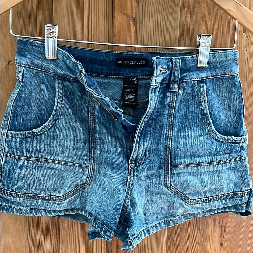 Sincerely Jules Blue Jean Shorts High-Waisted Vintage